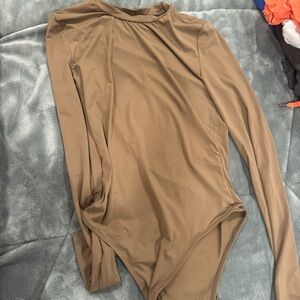 Long Sleeve Brown Bodysuit
